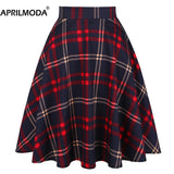 Women Pleated Office Midi Skirts A Line Steampunk Gothic Female 50s 60s Ladies High Waist Retro Swing Jurken