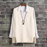 Sweater Vest Women Casual Loose Fringed Student Knitted Halter Korean Version of The Wild 2021 Spring Jumper