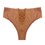 Sexy Cotton Panties Women G-String Female Hollow Out Shapewear Seamless Underwear Mid-waist Ladies Brief T-back