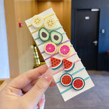 Children Cute Cartoon Fruit Elastic Hair Bands Girls Baby Lovely Rubber Bands Ponytail Holder Kids Hair