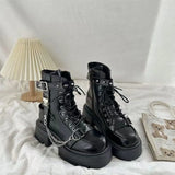 Design Rivet Round Head Thick Bottom Martin Boots 2025 New Locomotive Wind Small Man To Increase Fashion