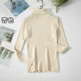 Basic Turtleneck Women Sweaters Autumn Winter Thick Warm Pullover Slim Tops Ribbed Knitted Sweater Jumper Soft Pull