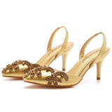 Cm Light-Mouthed Sharp White Wedding Sandals Fine Heel Size Size Diamond Chain Wedding Shoes Wedding Shoes Wedding