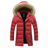 Autumn and Winter Plus Velvet Big Cotton Jacket Men's Mid-Length Hooded Cotton Jacket Tide Warm Cotton Jacket