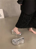 Dress With A Dress With Light And Anti-Slip Slippers 2025 Net Red Temperament Lady Pedal Sweet Single