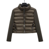 2024 Autumn And Winter New Women's Urban Casual Sleeves Splicing Cotton Jacket W027 9316-Outfit
