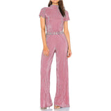 Women's Shirt Pleated Two Piece Set Loose High Waist Wide Leg Pants Suit 2022 Casual Elegant Office Ladies Female