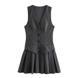 Fall 2025 Women's Fashion Sexy Hot Girl Sleeveless Half Dress