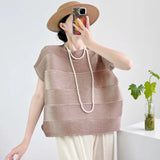 Folded Wearing Short-Sleeved Summer Design Thin Airable Short-Sized Folding