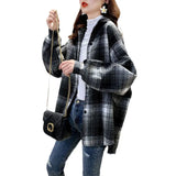 Zingj Shirt Female Long Coat Tide Ins2024 Autumn New Loose Grinding Hair Retro Hong Kong Flavor Long Sleeve Coat-Outfit