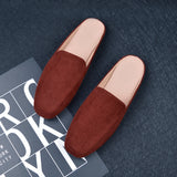 And Autumn Flat Bottom Slippers Women's Muller Shoes Half-Dragging Lazy People Wearing Heel Single Shoes Size
