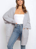 Winter Women's Knitted Cardigan Top Loose Sweater Coat Casual Street Women's Clothing Oversized Cardigan Black
