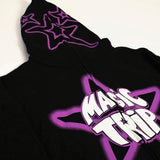 Hoodie Star Print Goth Punk Sweatshirt Sport Coat Pullover Gothic Long Sleeve Oversized Hoodie Y2k Jacket Women's