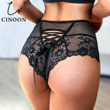 Sexy Panties Women high waist panty Sexy Briefs Ladies Plus Size Underwear transparent sheer lace underpants