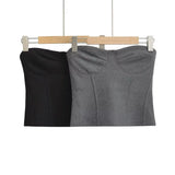Zingj Trendy Women's Dress Waist Short Style Navel-Wrapped Blouse Slim Body Fish Bone Waist Close-Fitting Zipper Spicy Girl