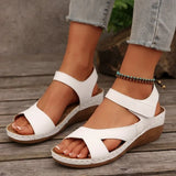 Asia's New Slope And Thick-Soled Magic Stick Sandals Women's Large Code With Fish Mouth Beach Cool Drag