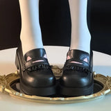 And Sweet Puff Academy Wind 2025 New High-High-Role Round-Headed JK Uniform Shoes Ultra-Soft And Comfortable Student Shoes