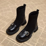 Thin Skinny Boots Brown Stockings Boots Women 2025 Autumn And Winter Yangqi Leg Long Short Boots Small Ankle