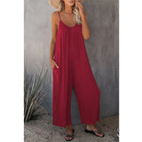 Sling Summer Solid Sleeveless Color Pocket Casual