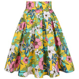 Style School Skirts Women Summer High Waist Korean Pleated Plaid Printed Girls Retro Vintage Ladies 40s 50s Midi