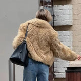 Women's 2025 New Explosive ZA Fur Curly Jacket