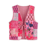 202 Autumn Autumn Winter 4 New Women's Street Fashion Double-Sided Cotton Jacket Vest W089 3112-Outfit