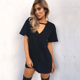 dress mini tshirt dress top clothing Summer Dresses Short Sleeve Casual Sexy Dress club Vestido Size clothes