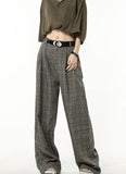 Academia Wide Leg Plaid