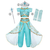 Halloween Costume for Girls Children Clothing Princess Dress Girl Birthday Cosplay Clothes Belle Dress Send Crown New