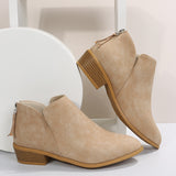 Velvet Thin Leather Boots Women Chelsea Boots Coarse And Martin Boots British Style Short Boots And Bare