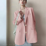 Zingj Suit Jacket Female Spring And Autumn 2024 New Korean Version Loose Web Celebrity Casual Professional Fashion Small Suit