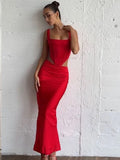 Quality Long Skirts Women Summer Party skirts Woman Fashion 2022 High-waisted Skirt Sexy Satin Skirt Festival