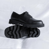 Zingj Shoes Men Korean Niche Ins Shoes Men British Casual Will Drop High Derby Shoes