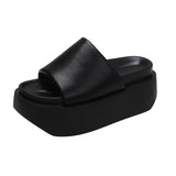 Summer New Small Platform Slippers Women Wear Holiday Cool Drag Open-Toe Beach Shoes Platform Shoes