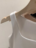 Sling Vest Women's Suit With Cover, Breast Wide Shoulder Straps, Sleeveless T-Shirt, Square Collar, Bottom Top, Summer