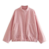 2023 New 15 Color Loose Casual Coat Street Y2K Vertical Collar Dark Button Coat Female B88420-Outfit