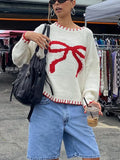 Bow Jacquard Sweater- Outfit