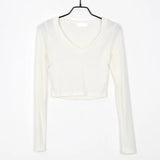 Five Colors Pink Autumn New Top Women's Korean V-neck Sexy Long Sleeve T-shirt Tight Bottoming Summer Big Bust