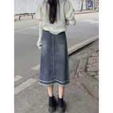 Zingj 2024 Hot Style Retro Small Fur Skirt-Outfit