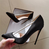 silk pumps 12cm high heeled shoes women fashion ladies sexy 10cm pointed toe shoes 8cm heel plus size 45 BM025