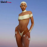 Puss 2021 Sexy Mesh Patchwork Bodysuits Women Long Sleeve Skinny Stretchy Club Fashion Bodycon See Through Summer Wild