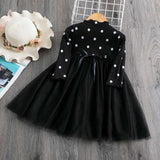 Girls Dress Polka Dot Long Sleeves Girls Dress For Autumn Winter Casual Costume Birthday Party Dress Vestido Infantil 1