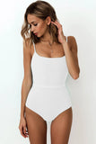 Zingj Popular Female One-Piece Swimsuit Solid Color Special Cloth Belt Integrated Bikini