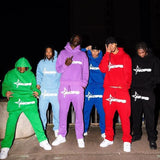 Street Tide Brand Alphabet Printed Sweater Set For Men And Women Hip Hop Street Loose Hooded