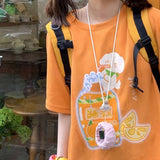Aesthetic Cartoon Print Oversized T-shirtOutfit