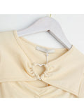 Clothes T-shirt O-Neck Short Sleeve Casual 90s Korean Fashion Sexy Chic Heart Hollow Out Tee Top 2022 Summer Female