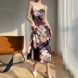 And Summer New Women's Satin Silk French Style Sexy Fashion Invisible Zipper Design Refreshing Breathable Suspender