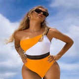 2025 Swimsuit Women's Bump Color Bikini Splicing