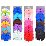 Pcs/set Grosgrain Ribbon Solid Hair Bows With Clip Cute Girls Hair Clips Hairpins Barrettes Headwear Kids Hair