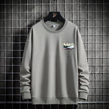 New Autumn Gradient Style Men's Pullover Pullover Men's Trend Printing Round Neck Loose Top for
